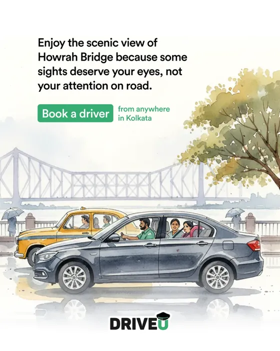DriveU Kolkata Howrah Bridge social post